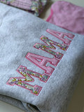 Custom Baby Clothes Keepsake Sweatshirt | Embroidered Memory Appliqué Gift for Moms