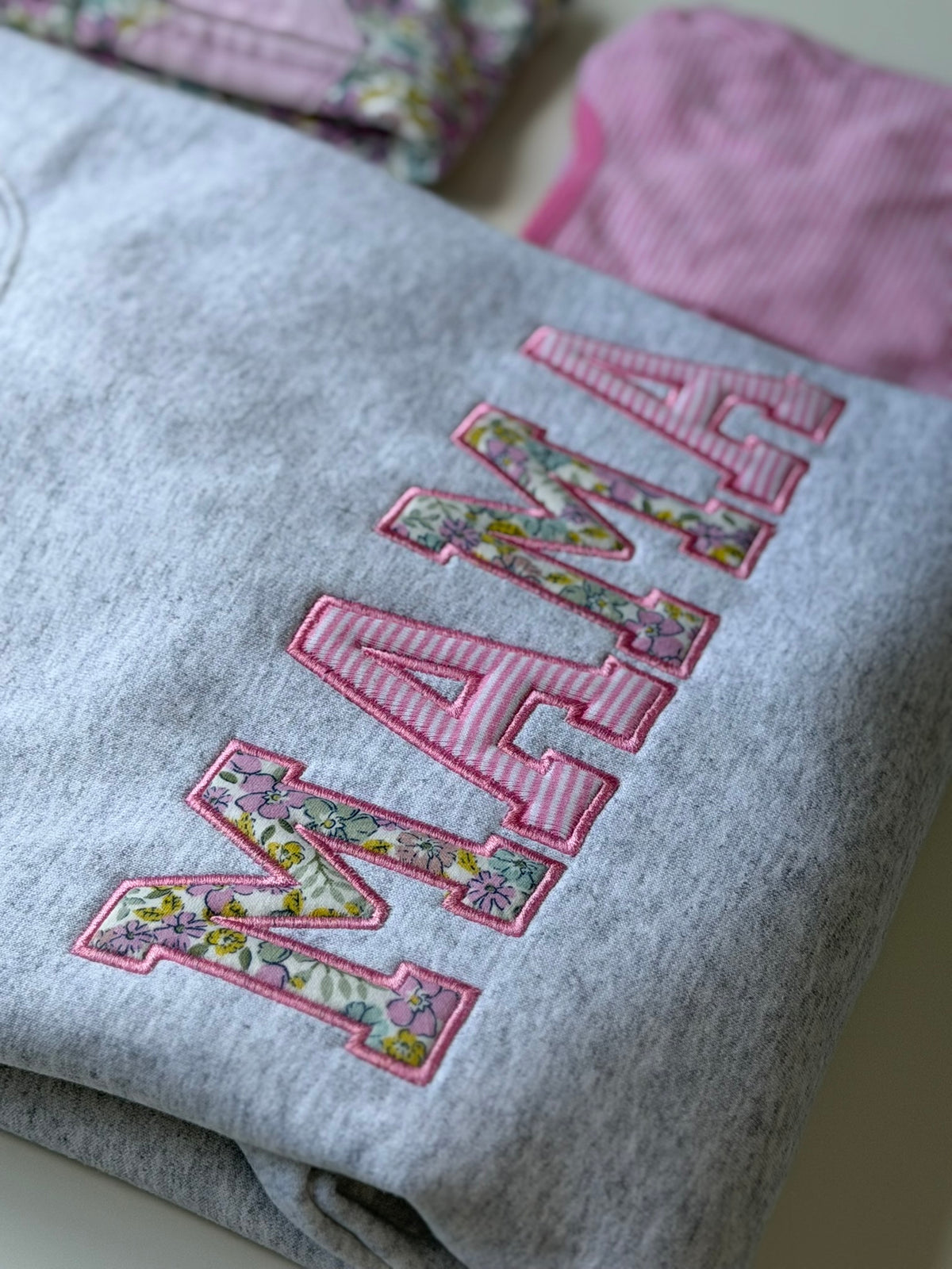 Custom Baby Clothes Keepsake Sweatshirt | Embroidered Memory Appliqué Gift for Moms
