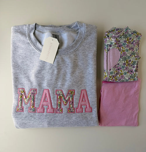 Custom Baby Clothes Keepsake Sweatshirt | Embroidered Memory Appliqué Gift for Moms