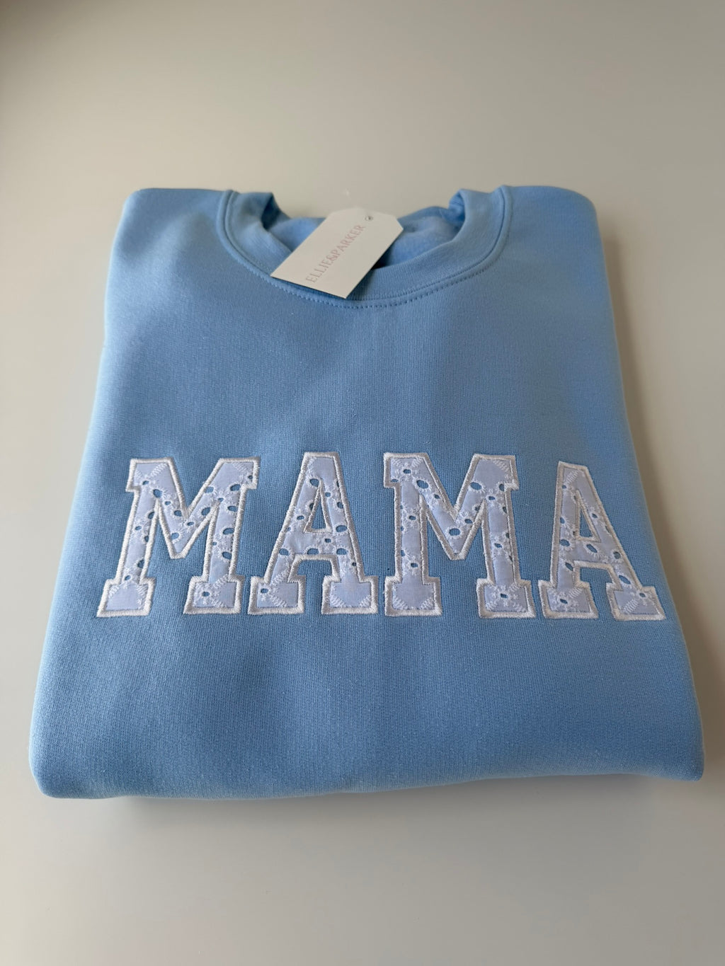 Custom Mama Embroidered Appliqué Sweatshirt | Personalized Name Crewneck