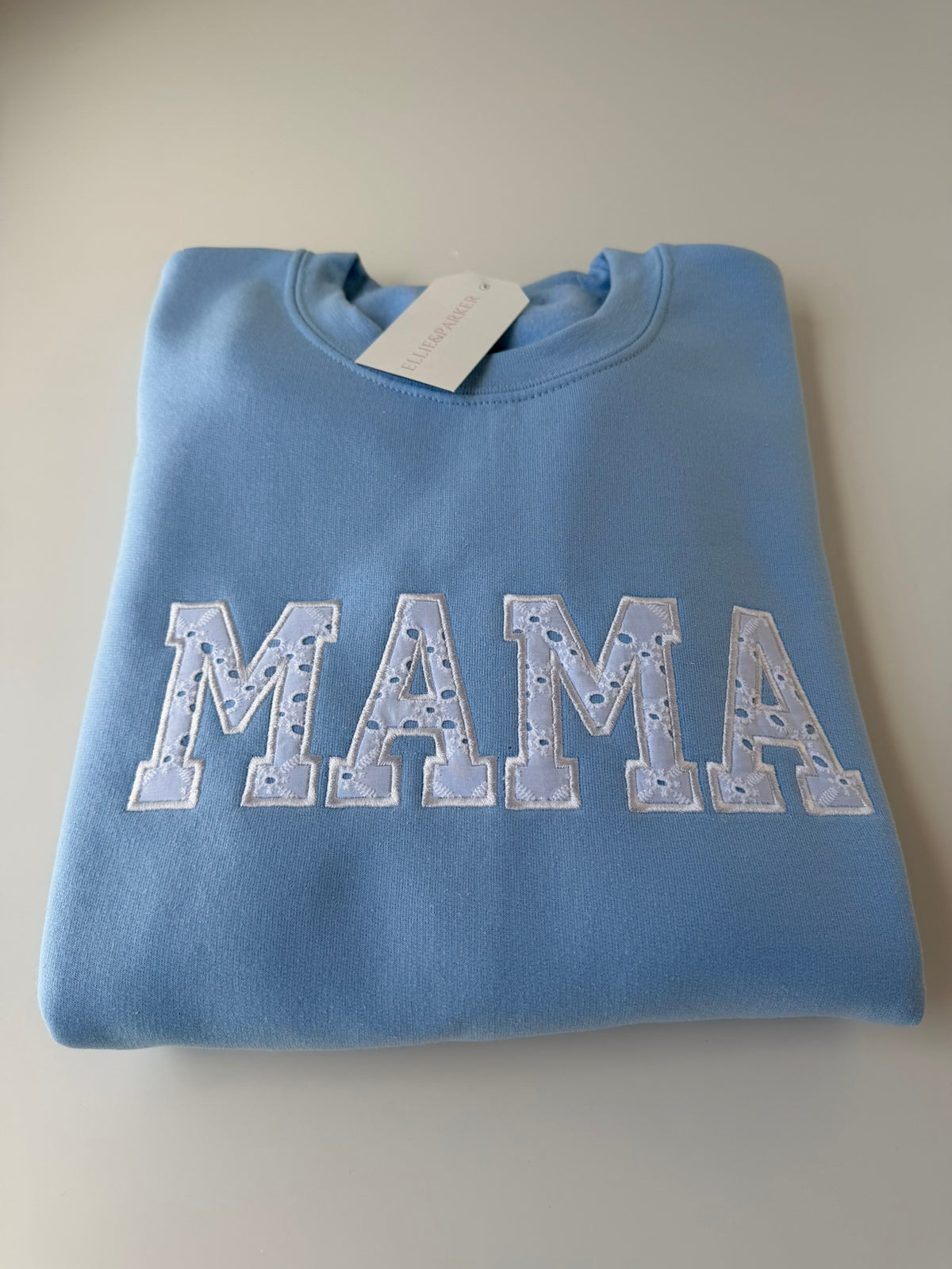 Custom Mama Embroidered Appliqué Sweatshirt | Personalized Name Crewneck