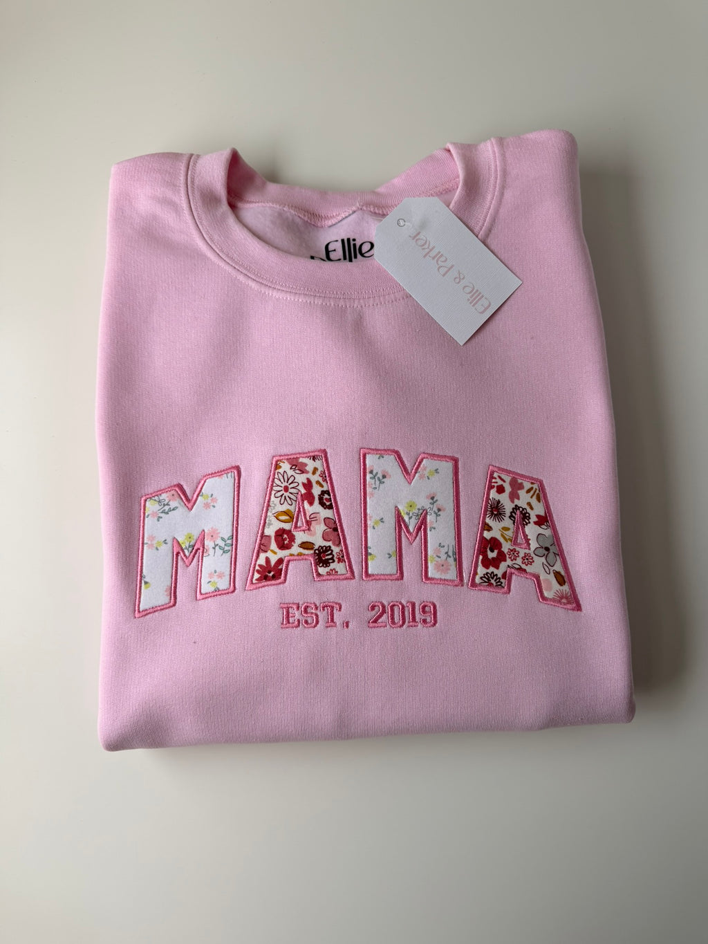 Custom Baby Clothes Keepsake Sweatshirt | Embroidered Memory Appliqué Gift for Moms