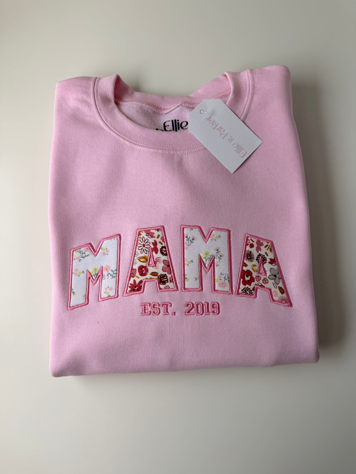Custom Baby Clothes Keepsake Sweatshirt | Embroidered Memory Appliqué Gift for Moms