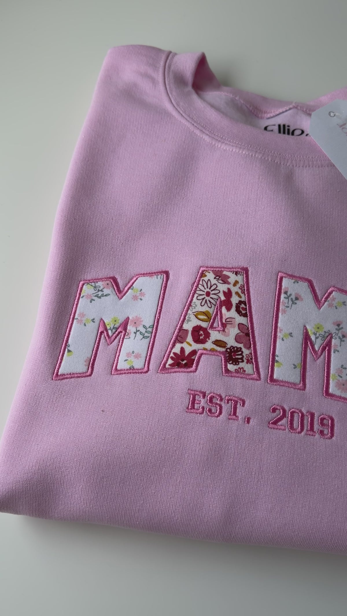 Custom Baby Clothes Keepsake Sweatshirt | Embroidered Memory Appliqué Gift for Moms